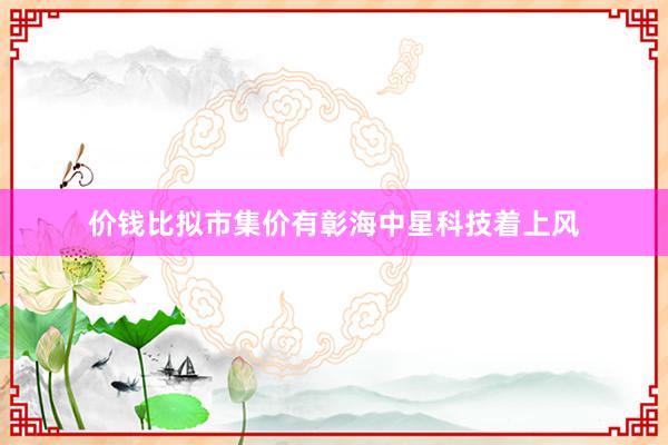 价钱比拟市集价有彰海中星科技着上风
